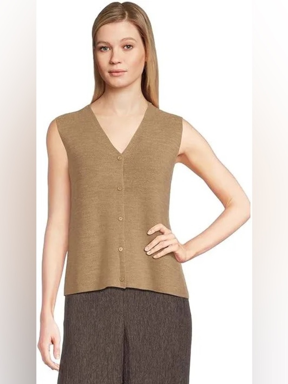 NWT Eileen Fisher Merino Vest in Regenerative Wool